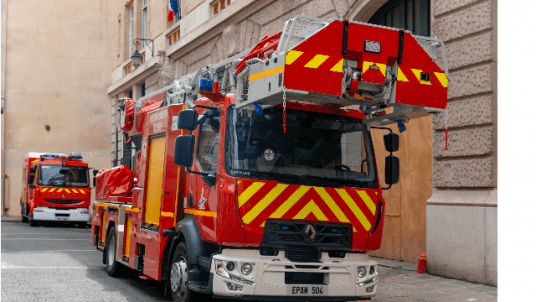 Visite de la caserne des pompiers de Caen